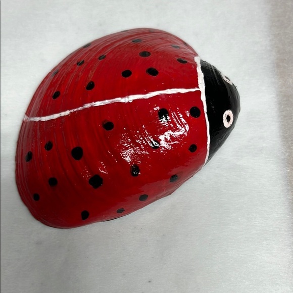Hand Painted  Ladybug Shell - Picture 2 of 9